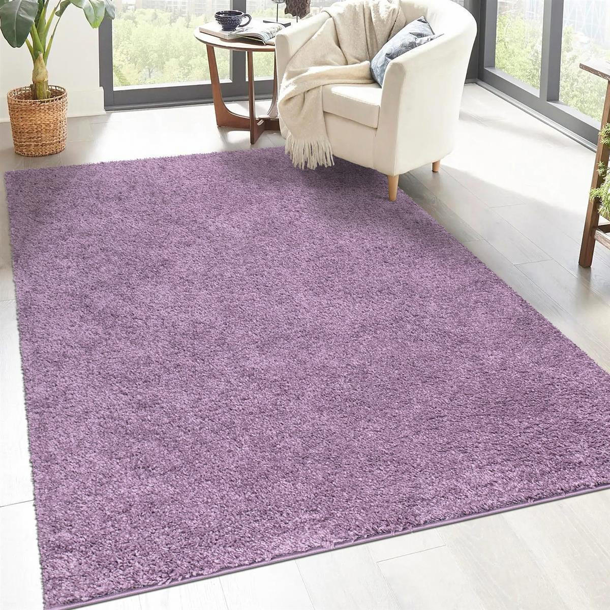 HOCHFLOR-TEPPICH City Shaggy 500 Lila 60x110 cm - Lila, Textil (60/110cm) - carpet city