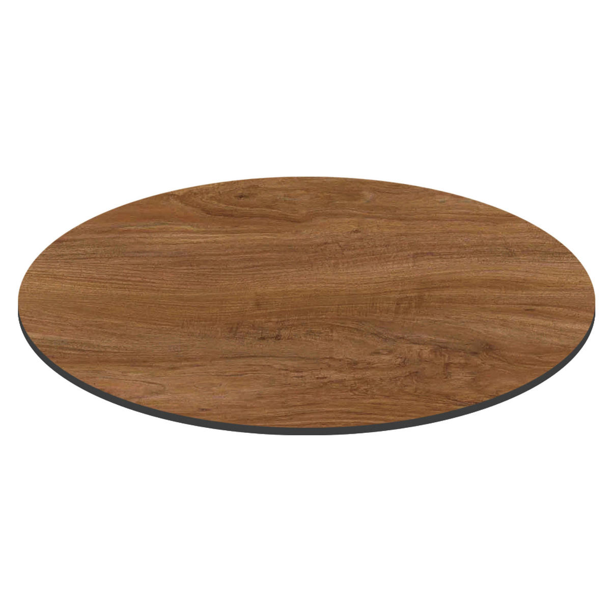 GARTENTISCH rund, Dunkle Eiche - Braun, Holzwerkstoff (70/70/72cm) - Oviala