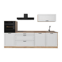KUCHYNKA R-Line, Biely vidiecky dom/Dub Goldkraft, 280 cm Goldkraft tammi työtaso - biela/farba duba, kompozitné drevo (280/143/60cm) - Vicco