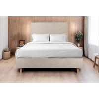 KOPFTEIL gepolstertes – Beigebrauner Stoff - 135 cm - Beige/Braun, Karton/Holz (135/120/10cm) - Sommeil de Plomb