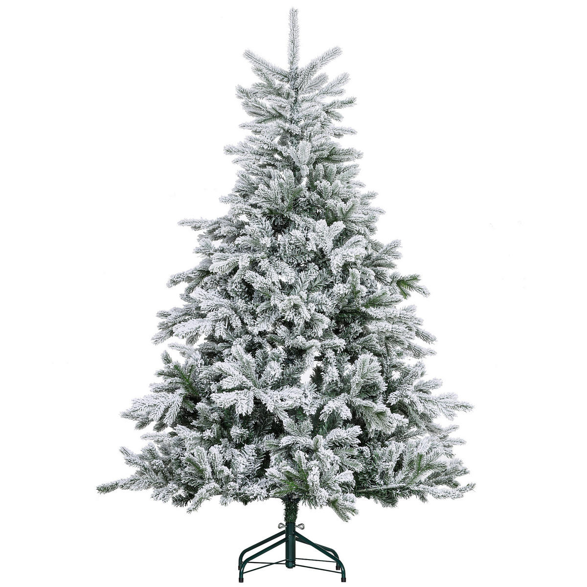 WEIHNACHTSBAUM DE-41533 Kunstschnee 180 cm, Scharniersystem - Grün, Kunststoff (180cm) - ComfortXL