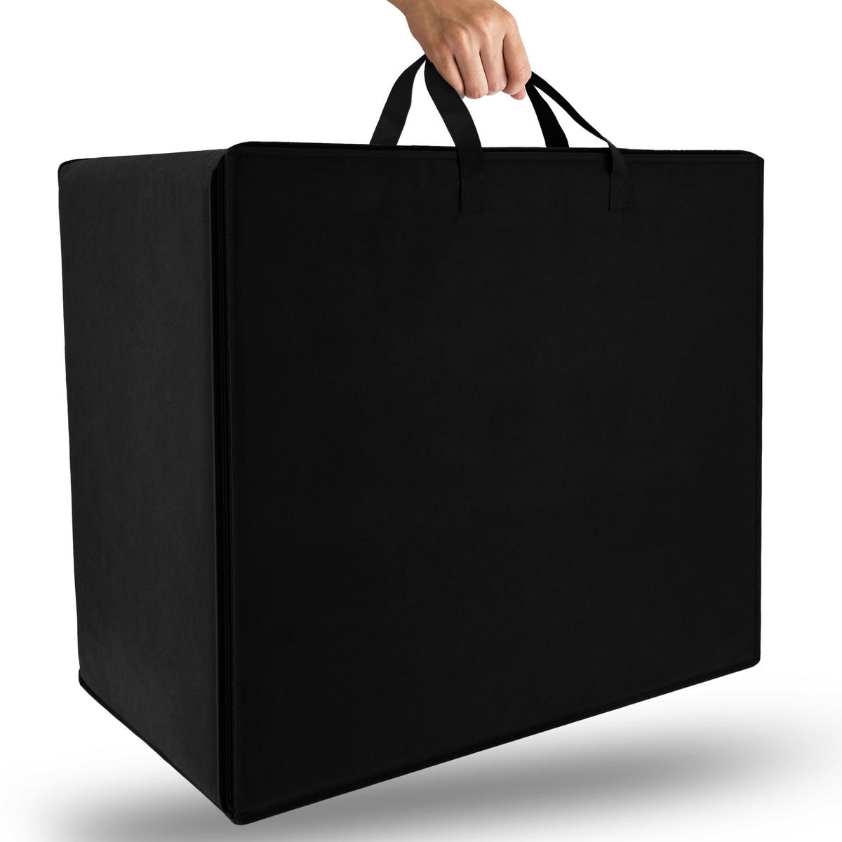 TRAGETASCHE für Matratze VS95 195/75/14cm Schwarz - Schwarz, Kunststoff (65/42/75cm) - Beautissu 