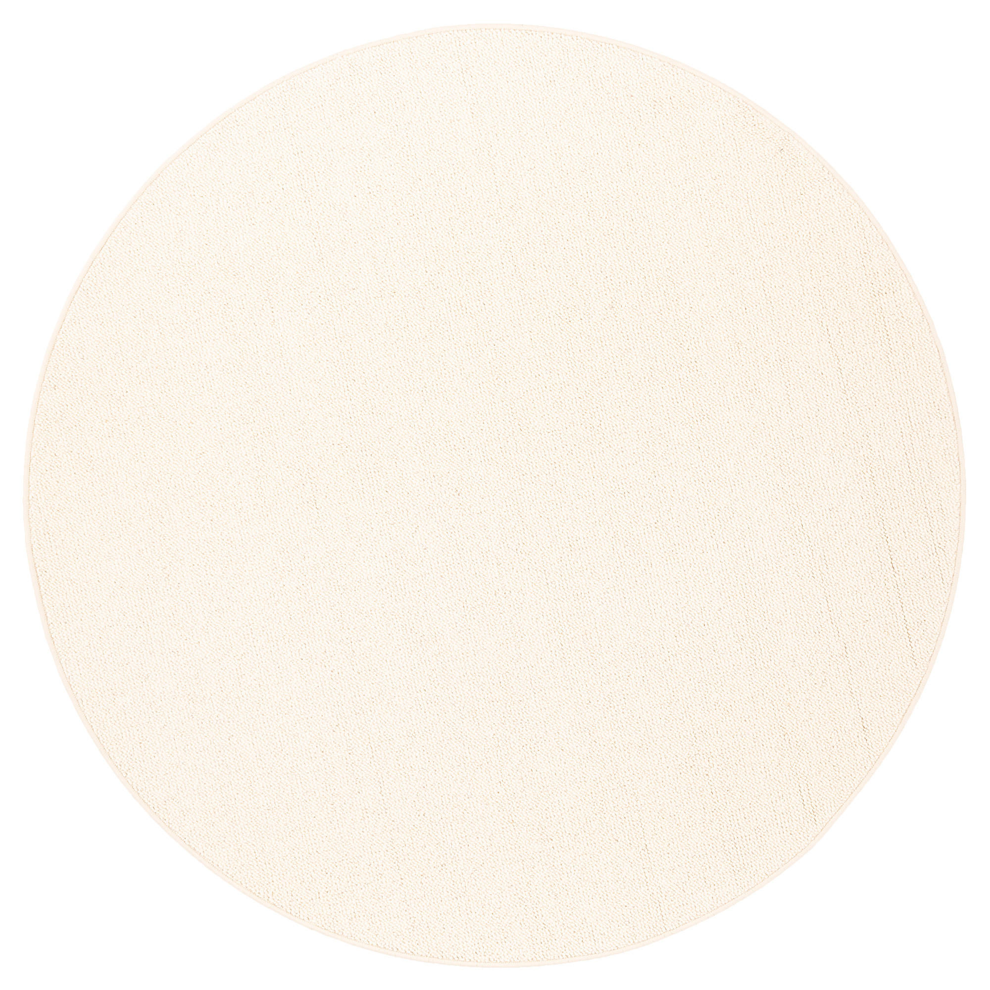 NATUR TEPPICH WOLLE BERBER RUND - Creme, Textil (160/160cm) - Snapstyle