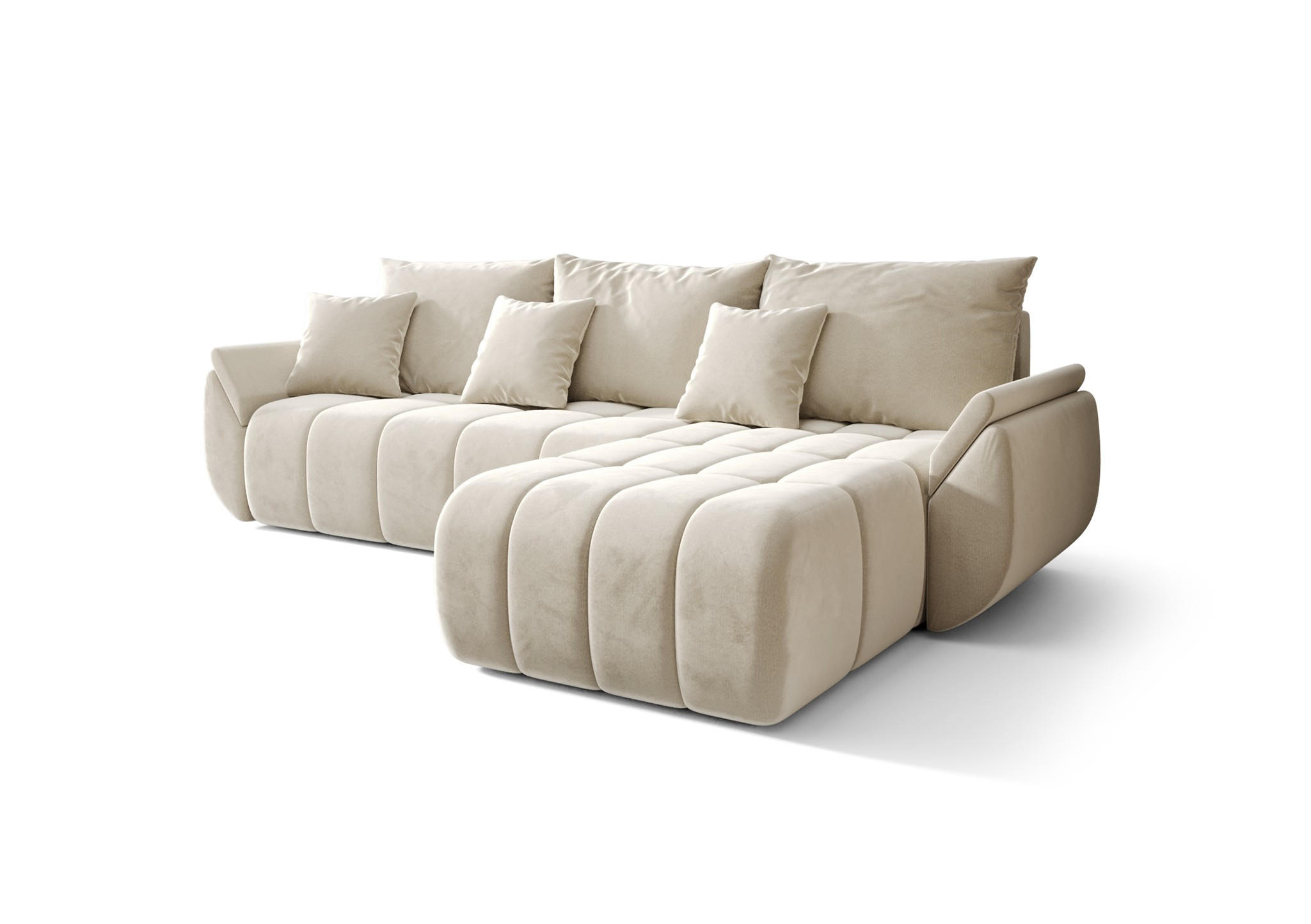 ECKSOFA Osaka - Creme, Holzwerkstoff/Textil (280/185cm) - Fun Möbel