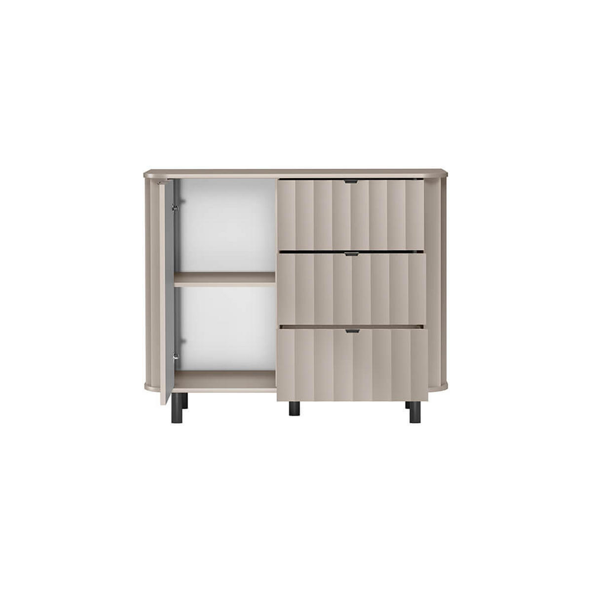 KOMMODE NOVADO-3 Greige - Greige, Holzwerkstoff (111/91/40.5cm)
