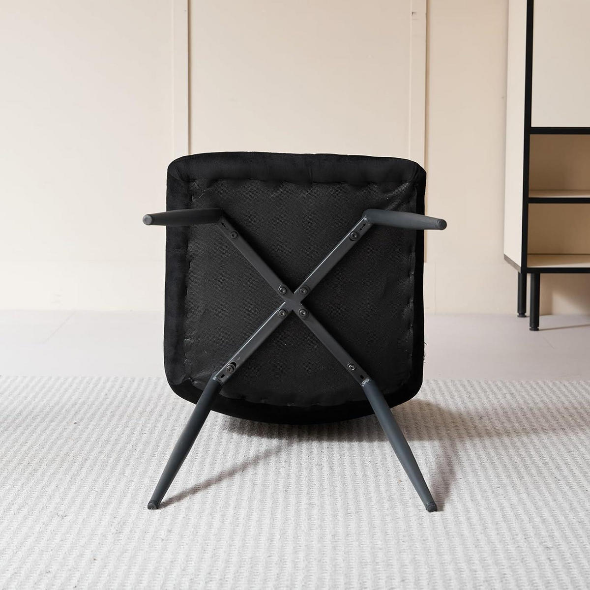 ESSZIMMERSTÜHLE 8er-Set Samt Schwarz/Grau - Multicolor, Textil (43/89.5/44cm)