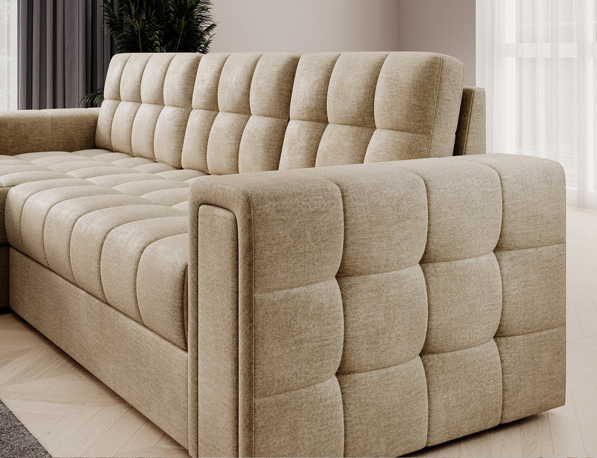 ECKSOFA BLENDI - Cappuccino (Monolith 09) - Cappuccino, Holzwerkstoff (260/150cm) - Möblo