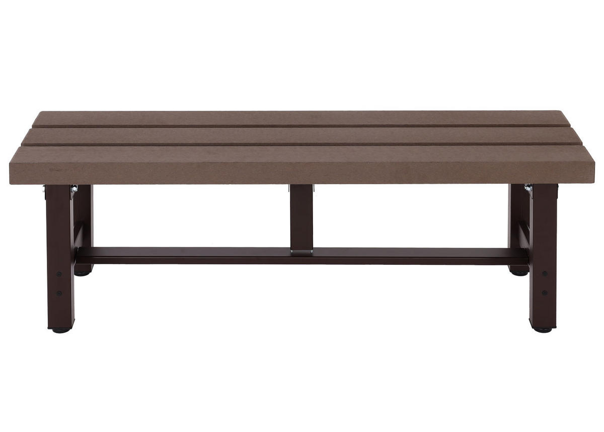 ALU GARTENBANK Braun - Braun, Metall (120/40/34cm) - MCW