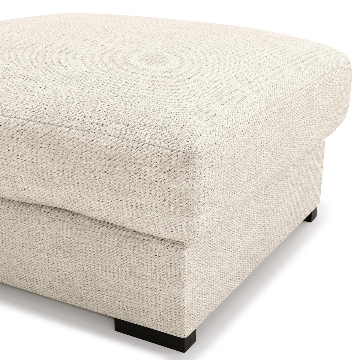 POLSTERHOCKER - Schwarz/Grau, Kunststoff/Textil (92/42/92cm) - home24