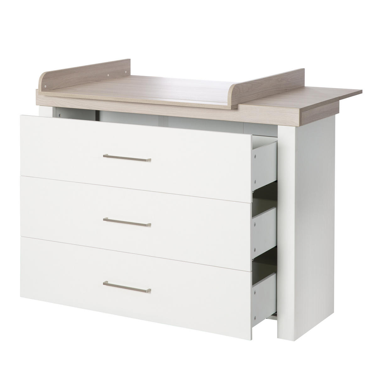 WICKELKOMMODE Lucy - Weiß, Holzwerkstoff/Metall (120/98/75cm) - Roba