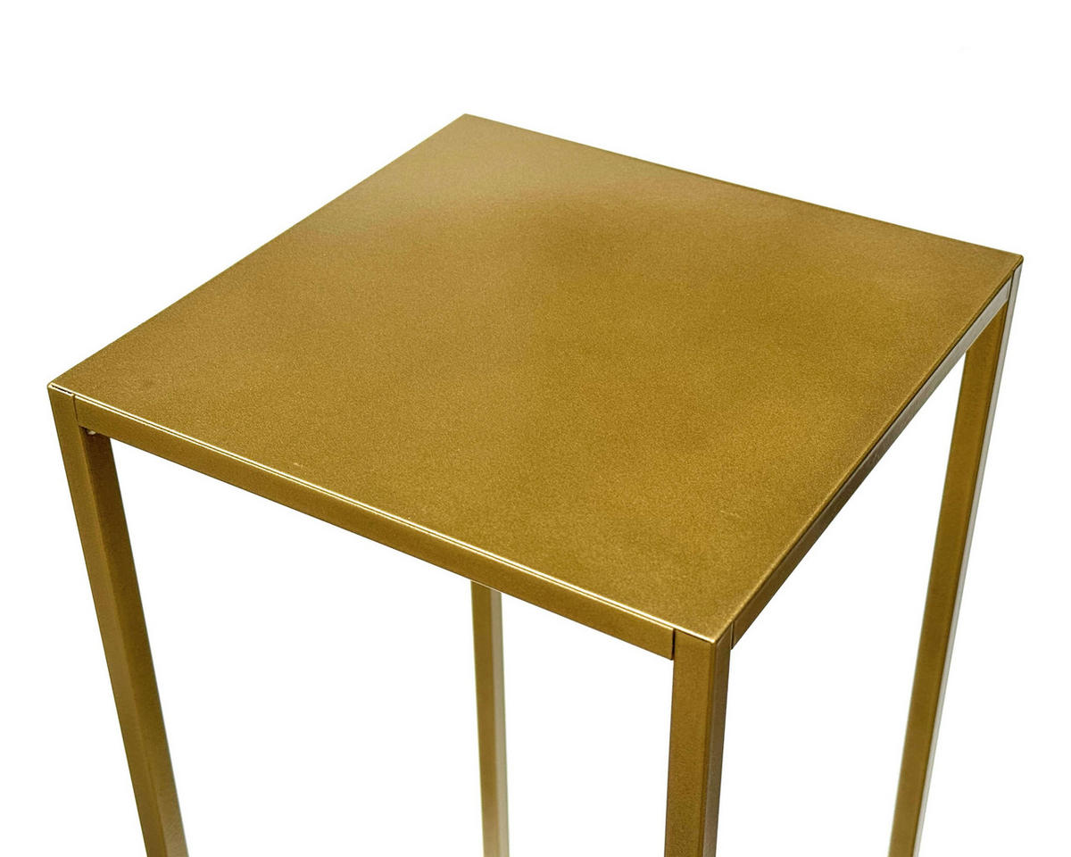BLUMENHOCKER Metall Gold Eckig 100 cm - Goldfarben, Metall (24/100/24cm) - DanDiBo