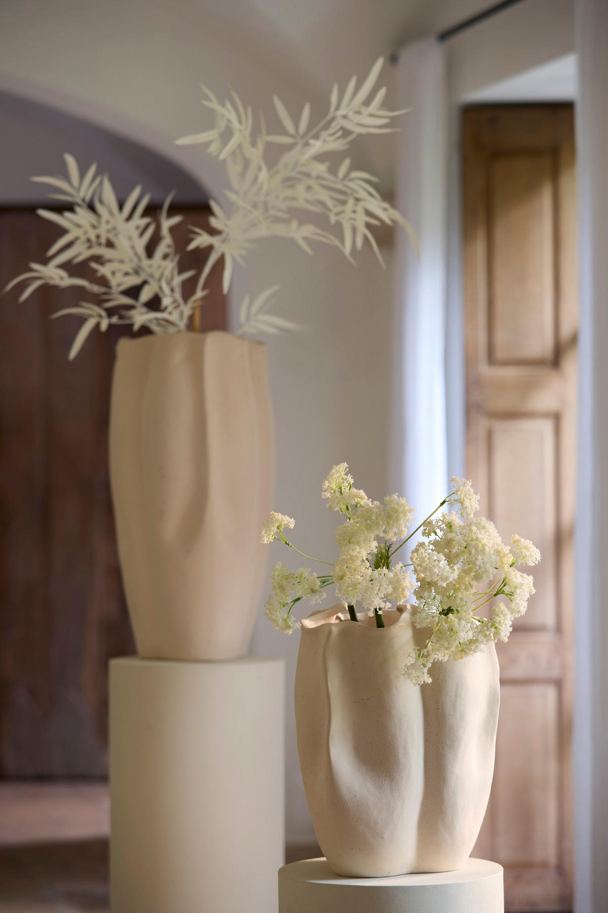 VASE Sanguli Weiß Ø28/36,5 cm - Weiß, Keramik (36.5cm) - Light & Living