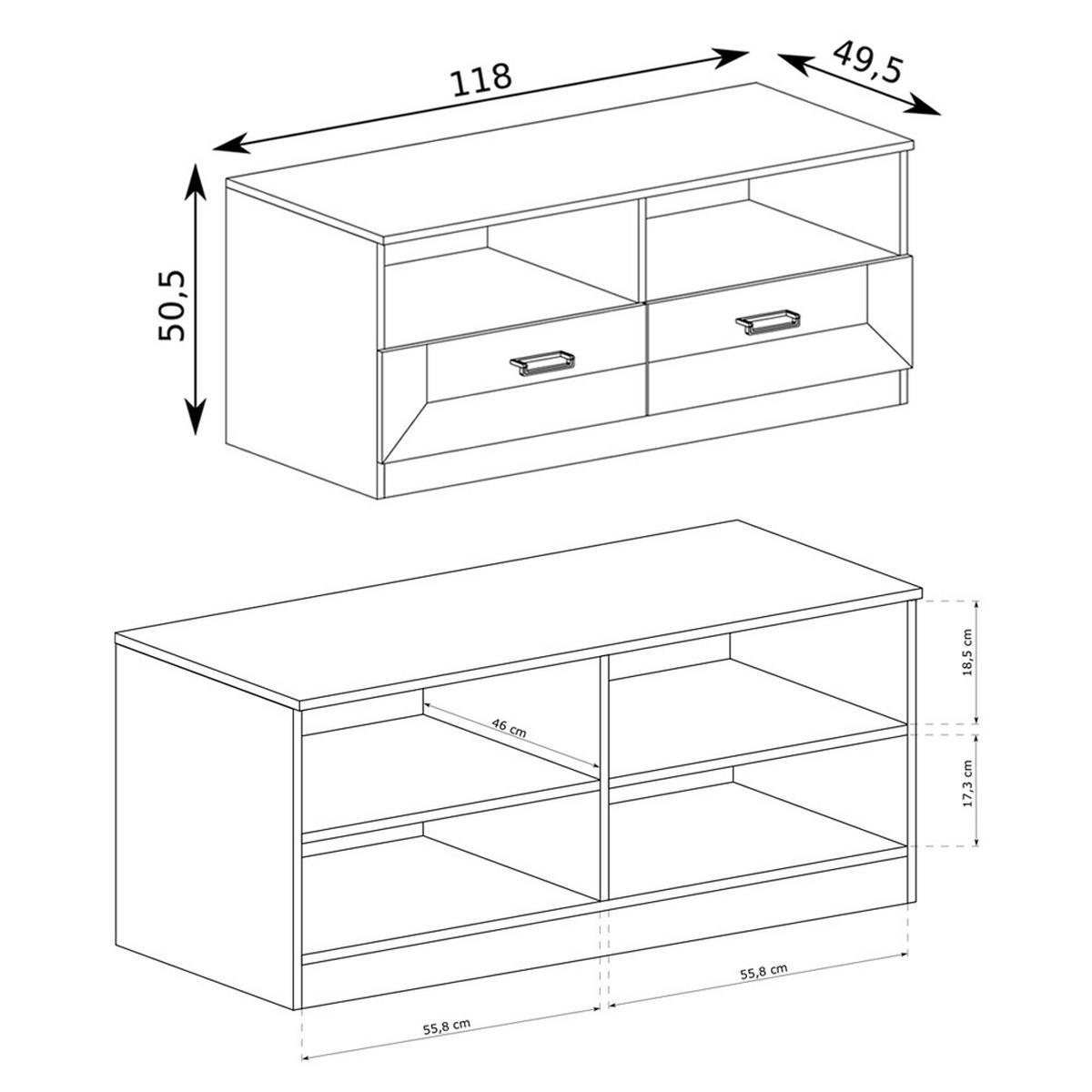 WOHNZIMMER-SET 3-TLG. Teora-161 - Braun, Holzwerkstoff (348/191/50cm) - Lomado