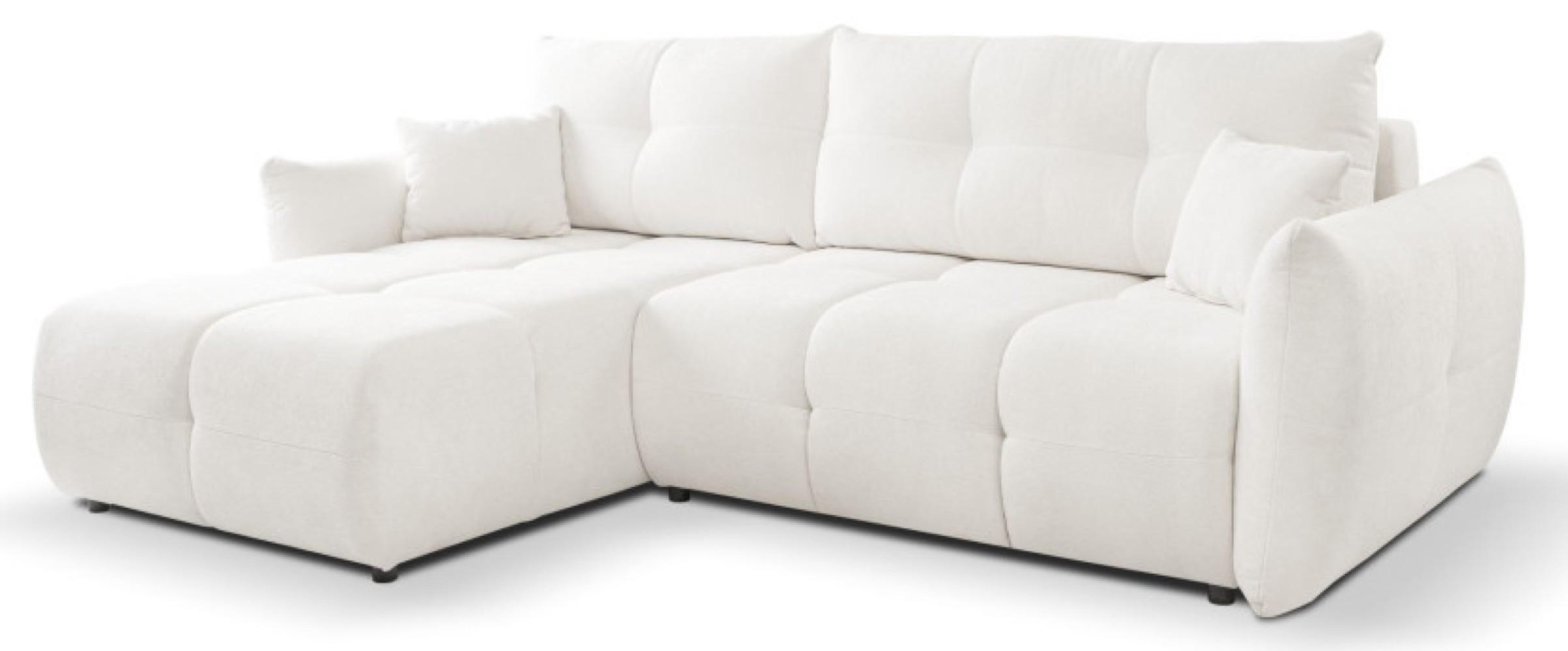 ECKSOFA Creme BOSE Mit Schlaffunktion Links - Creme/Weiß, Textil (257/177cm) - Sepro Meble