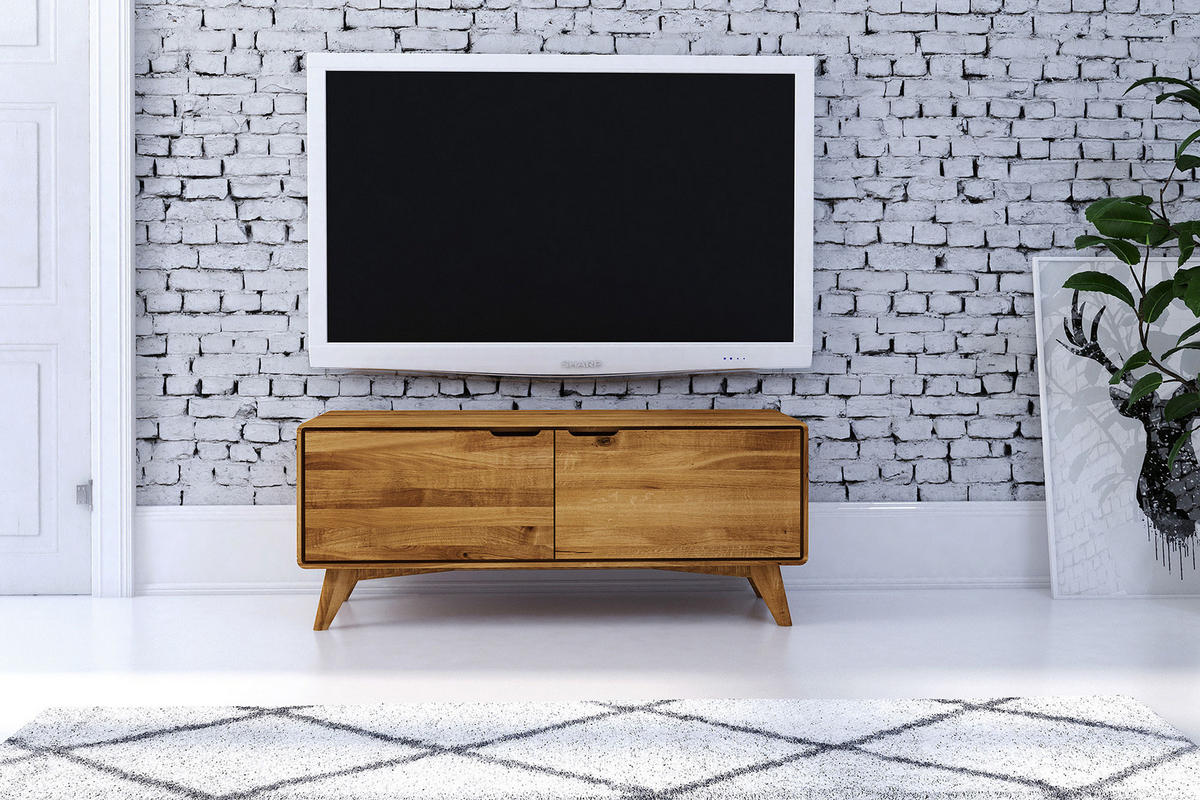 GREG HIFI-SCHRANK Wildeiche - Wildeiche, Holz (120/48/40cm) - byoak