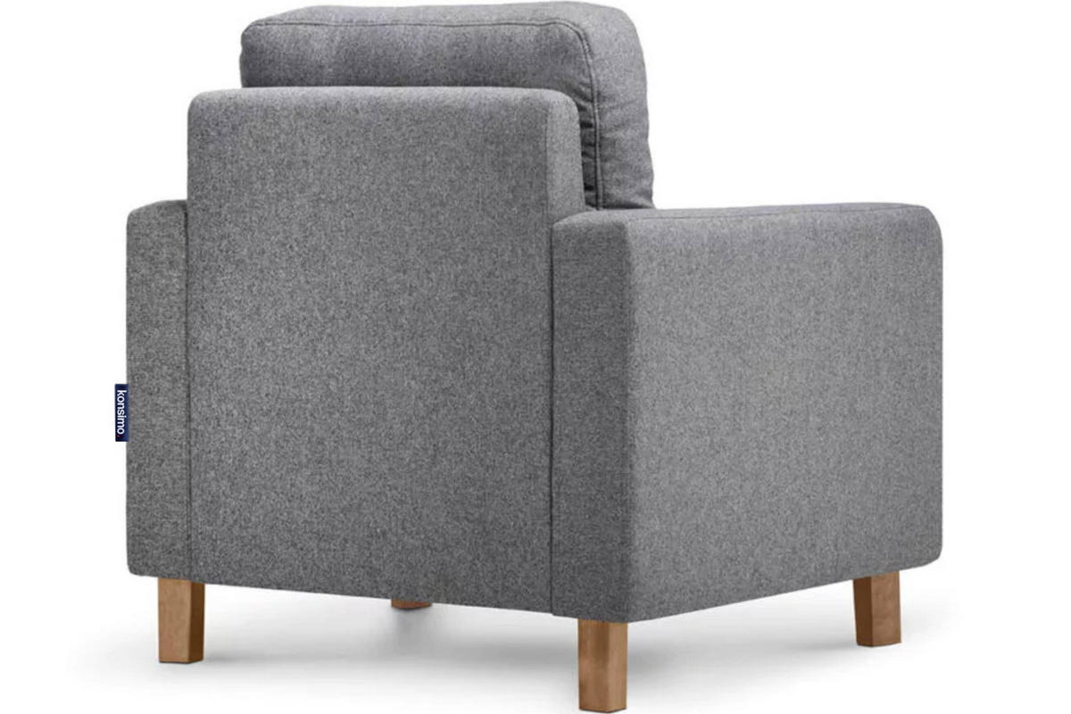 SESSEL ERISO mit Armlehnen und angenehmer Stoff zum Anfassen, Strukturstoff, dunkelgrau - Dunkelgrau/Braun, Textil (80/75/75cm) - KONSIMO®