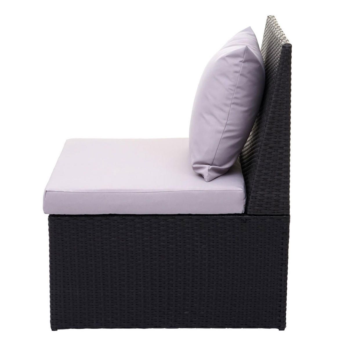 POLY-RATTAN SESSEL Schwarz - Schwarz, Kunststoff (60/85/70cm) - MCW