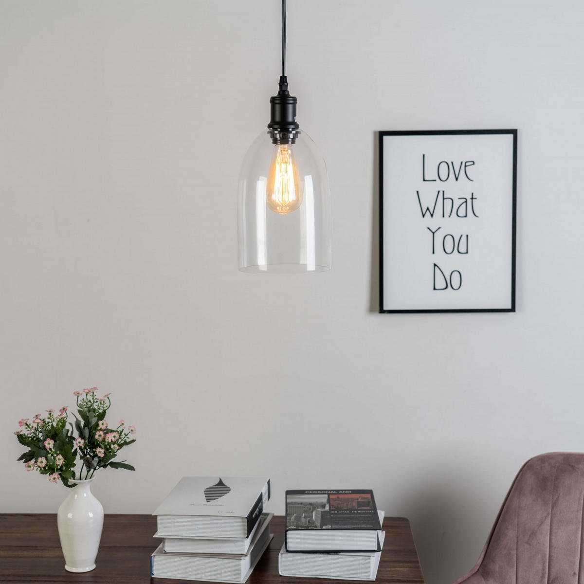 HÄNGELEUCHTE Gloria, Transparant, 30cm - Transparent, Glas (30/16/30cm) - KOSILUM