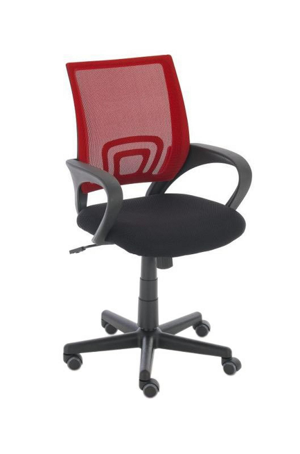 BÜROSTUHL Genf mit Netzbezug, Rot - Rot, Kunststoff/Textil (56/100/54cm) - TPFLiving