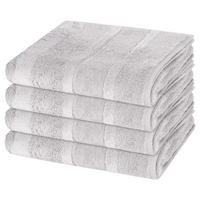 HANDTUCH Noblesse 4er-Set - Hellgrau, Textil (50/100cm) - Cawoe