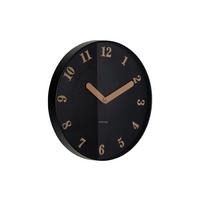WANDUHR Amena Schwarz 40/4/40 cm - Schwarz, Kunststoff (4/40/40cm) - Karlsson