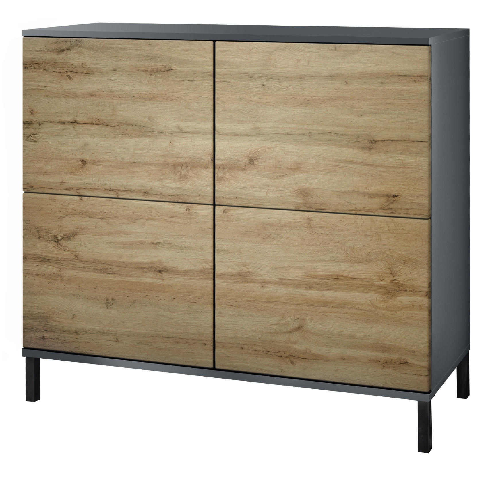Vladon Kommode Eiche Wotan 92.5x83.5x35 cm