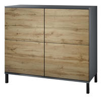 KOMMODE Rova Eiche Wotan - Eiche Wotan, Holzwerkstoff (92.5/83.5/35cm) - Vladon