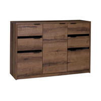 KOMBIKOMMODE MERO mit Türen und Schubladen, braun - Dunkelbraun, Holzwerkstoff (135/90/40cm) - KONSIMO®
