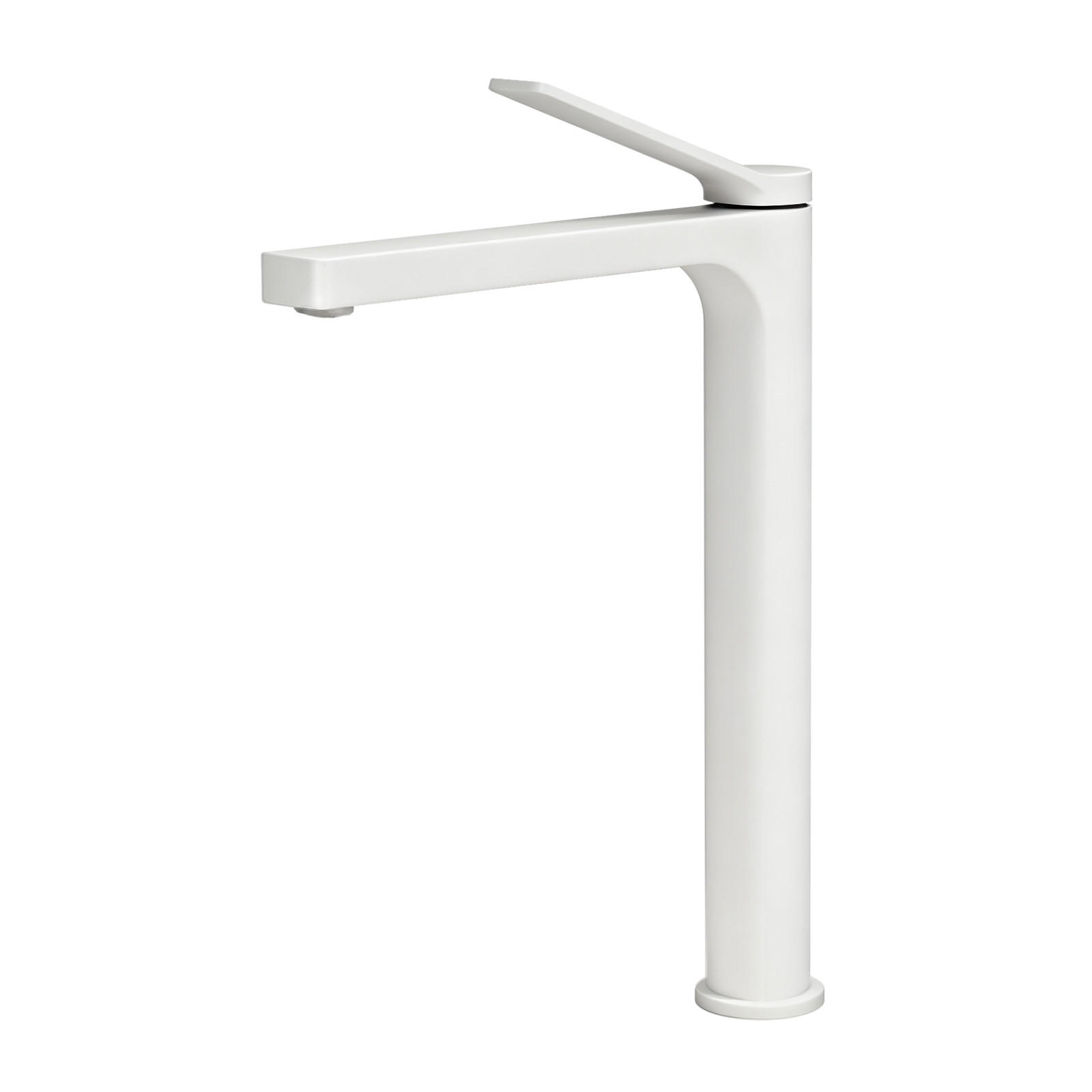 WASCHTISCHARMATUR mit Zertifiziertem Filterelement Weiß Matt Hoher Stil - Weiß, Metall (23.3/4.6/33.5cm) - EMKE