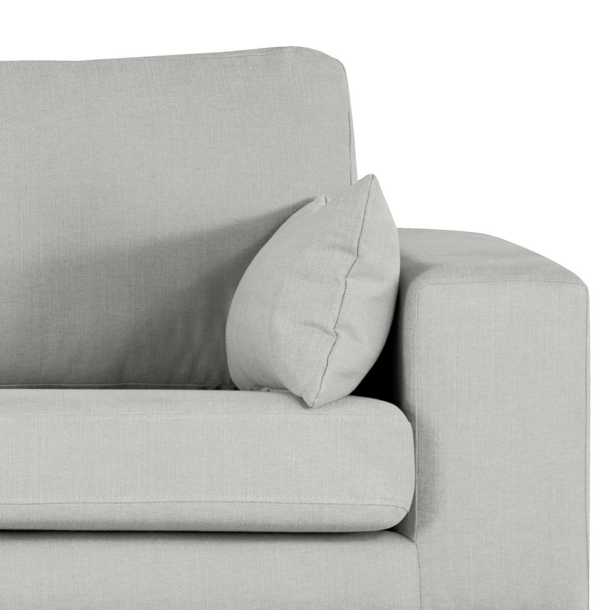 2-SITZER SOFA - Eichefarben/Grau, Naturmaterialien/Eichenholz (197/81/88cm) - home24
