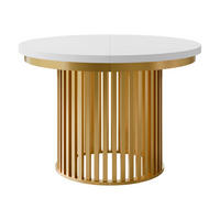 ESSTISCH ausziehbar Komo - Goldfarben/Weiß, Holz/Holzwerkstoff (100/100/76cm) - MIRJAN24