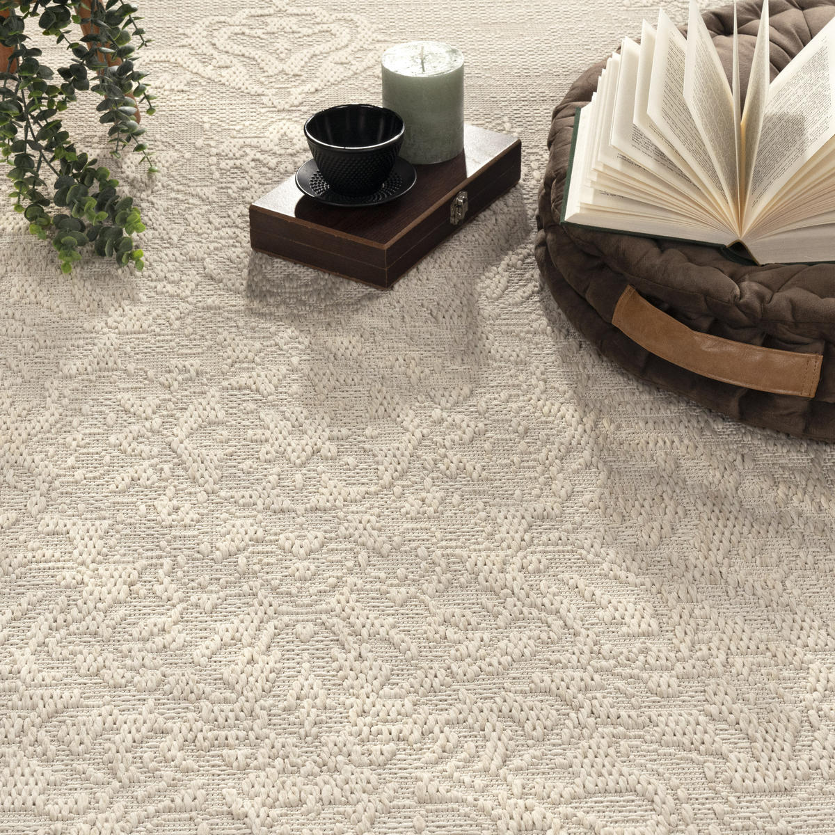 OUTDOORTEPPICH 120/160 cm Rimini 412 - Creme, Textil (120/160cm) - Paco Home