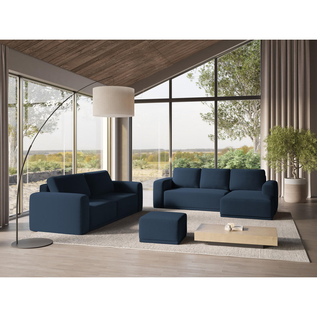 Thumbnail - Makamii Wohnlandschaft, Dunkelblau, Textil, 4-Sitzer, Füllung: Schaumstoff, U-Form, 333x91x160 cm, Made in EU, Wohnzimme...