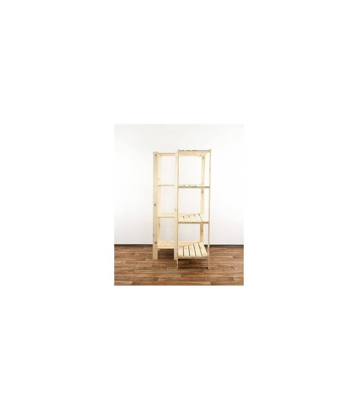 ECKREGAL WOODLAND 166,4x85x50cm Fachlast 120kg 4 Fachboden Kiefernholz Natur - Naturfarben, Holz (85/166.4/50cm) - PROREGAL