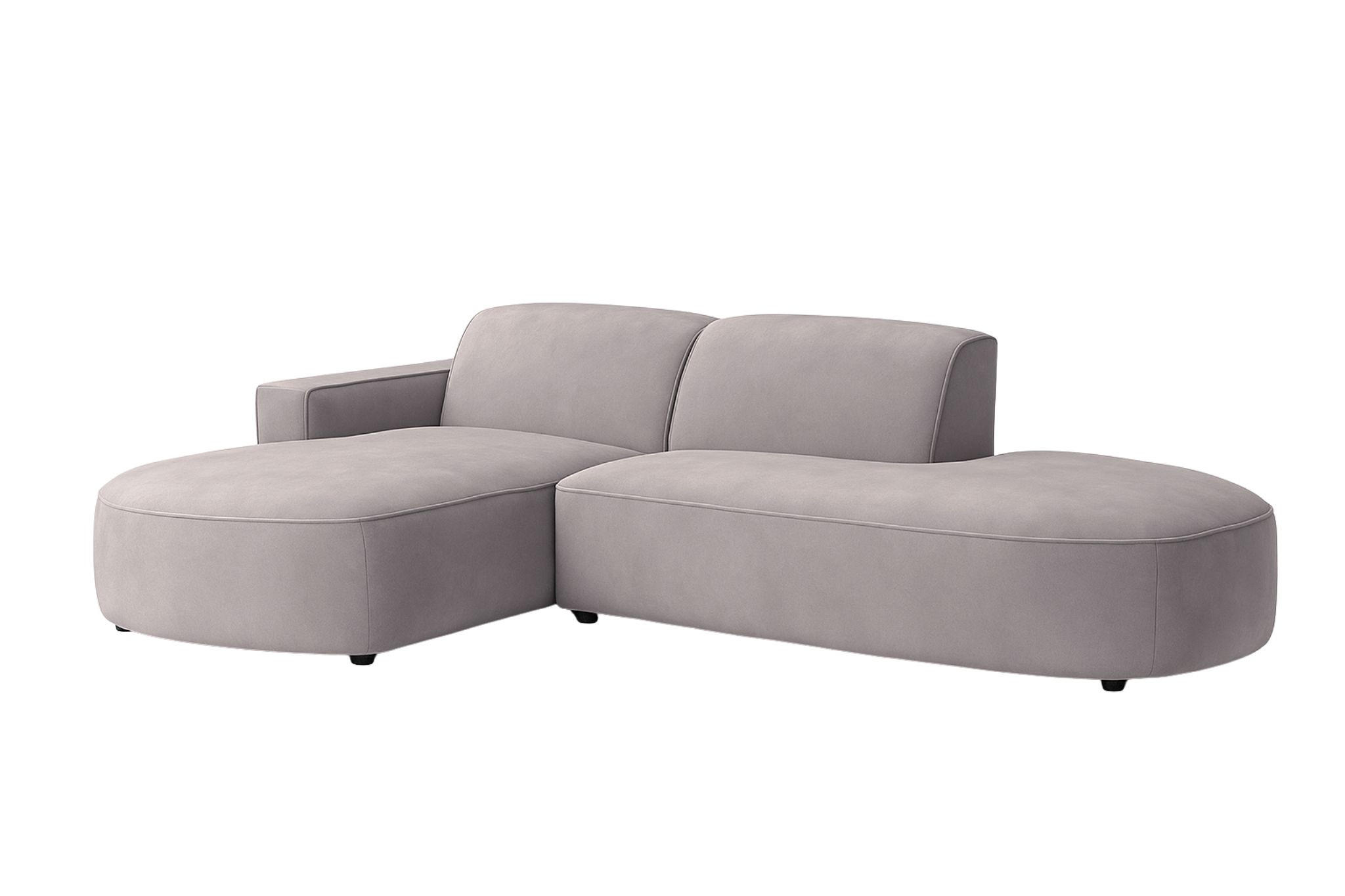 ECKSOFA Cursal Atelier, Stoff Salvador, Grau, Links - Grau, Holz (284/166cm) - Kaiser Möbel