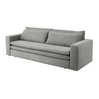 SCHLAFSOFA hellgrau Cord, Sofa 3-Sitzer mit Bettfunktion 244 cm - Beige/Hellgrau, Holz/Textil (244/83/91cm) - Furn.Design