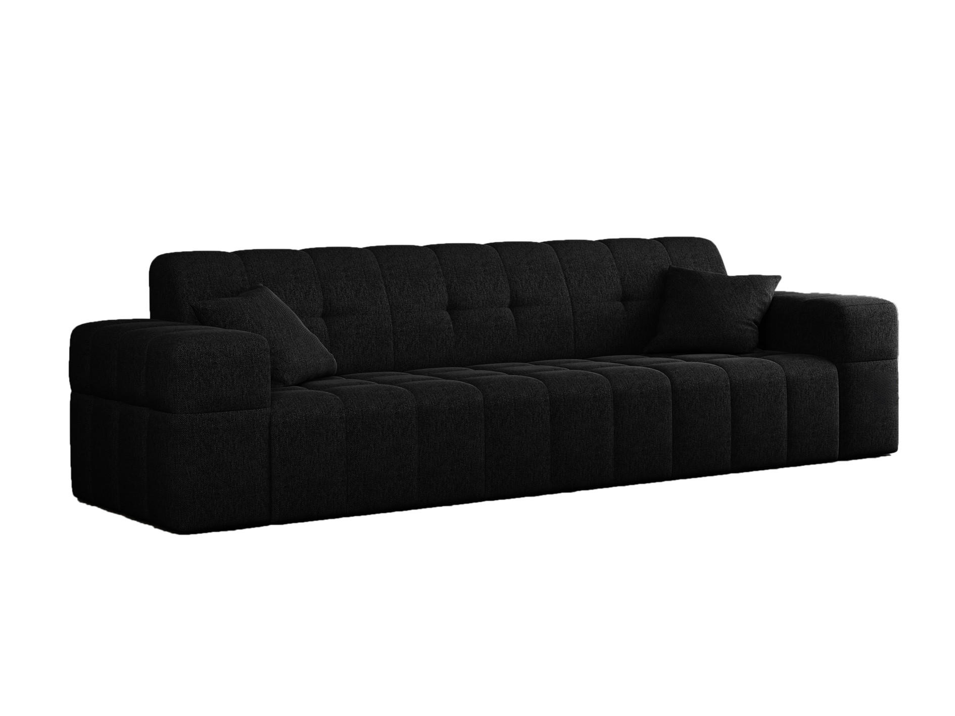 SOFA 3-Sitzer NIMES Stoff Verita Anthrazit - Schwarz, Holz (245/82/92cm) - Kaiser Möbel