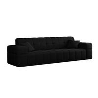 SOFA 3-Sitzer NIMES Stoff Verita Anthrazit - Schwarz, Holz (245/82/92cm) - Kaiser Möbel