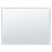 BADSPIEGEL mit LED-Beleuchtung rechteckig 80/60 cm Adour - Silberfarben, Kunststoff (80/60/4cm) - Beliani