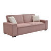 SOFA 3-Sitzer mit Schlaffunktion - Cord - Rosa - SEKOTA - Pink, Textil (230/87/94cm) - Vente-Unique