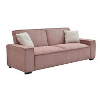 SOFA 3-Sitzer mit Schlaffunktion - Cord - Rosa - SEKOTA - Pink, Textil (230/87/94cm) - Vente-Unique