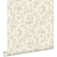 TAPETE eleganten Blumen 53 cm x 10.05 m - Braun, Papier (53/1000cm) - ESTAhome