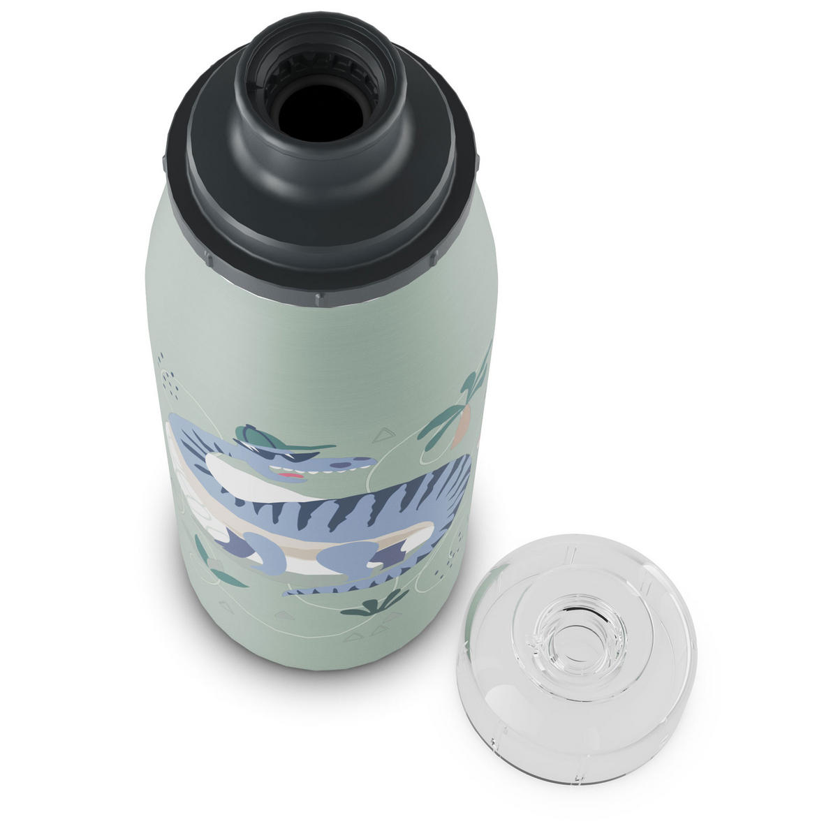 ISOLIER-TRINKFLASCHE KIDS ISO BOTTLE crazy dinos 350 ml - Blau/Grün, Metall (0.35L) - Alfi