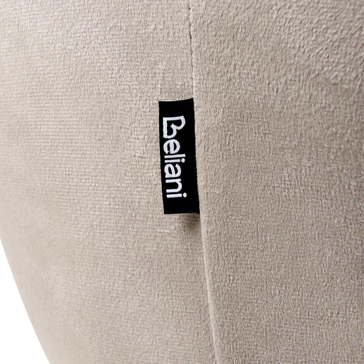 ESSZIMMERSTUHL 2er-Set Samtstoff Beige Loverna - Beige, Textil (54/87/63cm) - Beliani