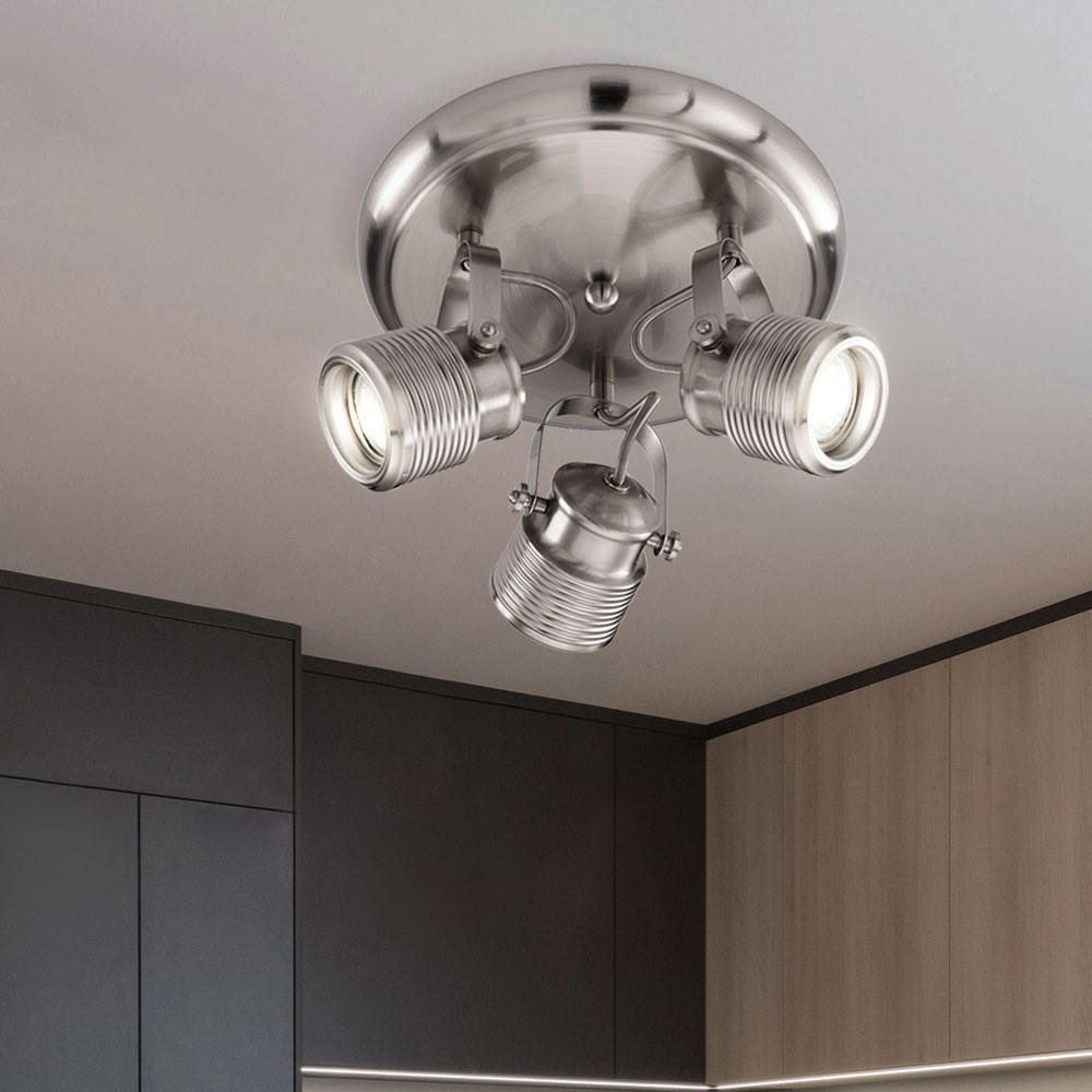 LED DECKENLEUCHTE Nickel Matt Silber - Silberfarben, Metall (25/15/25cm) - Wofi