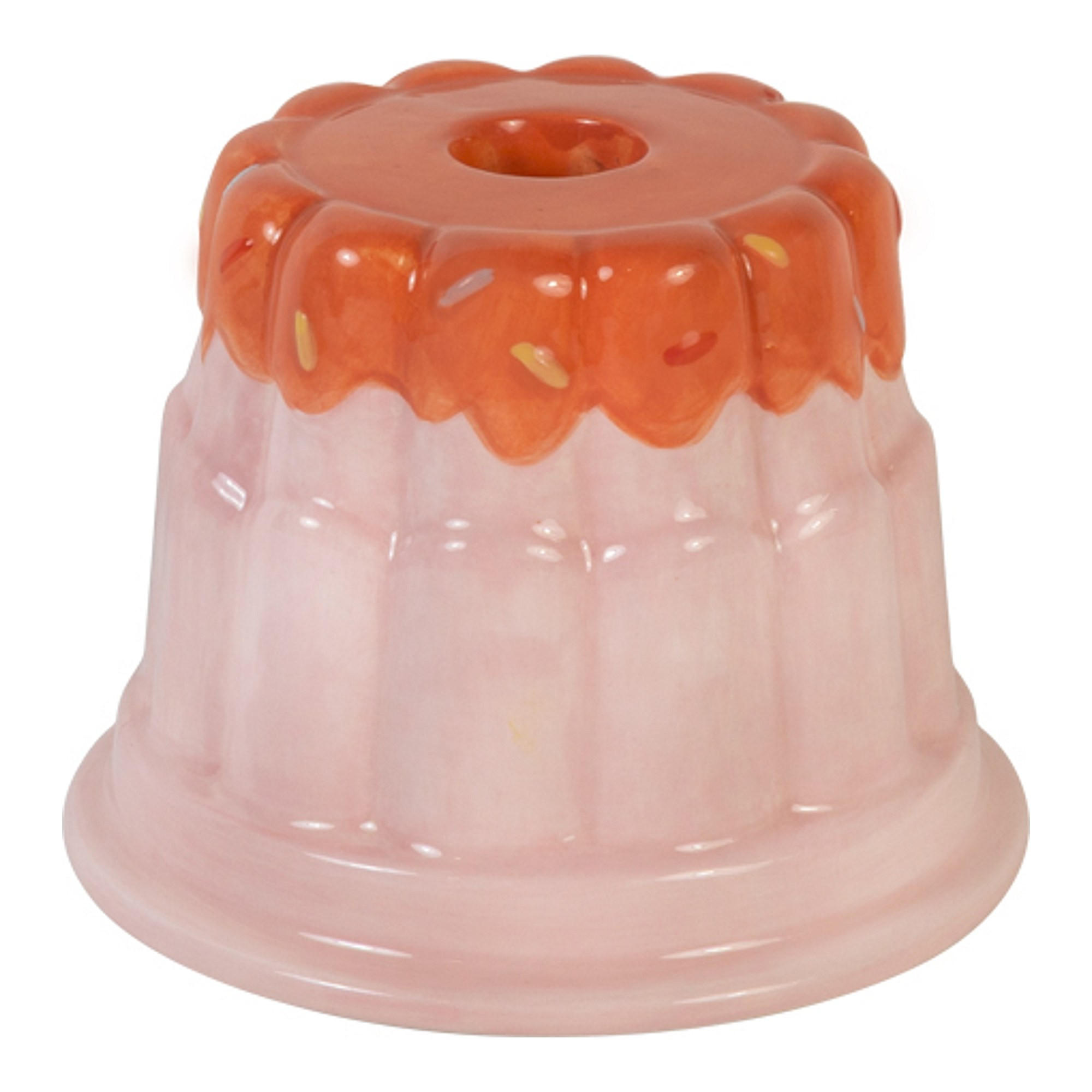 KERZENHALTER Blond Geburtstag - Rosa Pudding in Bunt - 9cm - Multicolor, Keramik (12/9/8cm) - Blond Amsterdam
