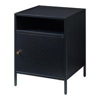 NACHTSCHRANK Janakkala - Schwarz, Metall (40/55/40cm) - [en.casa]
