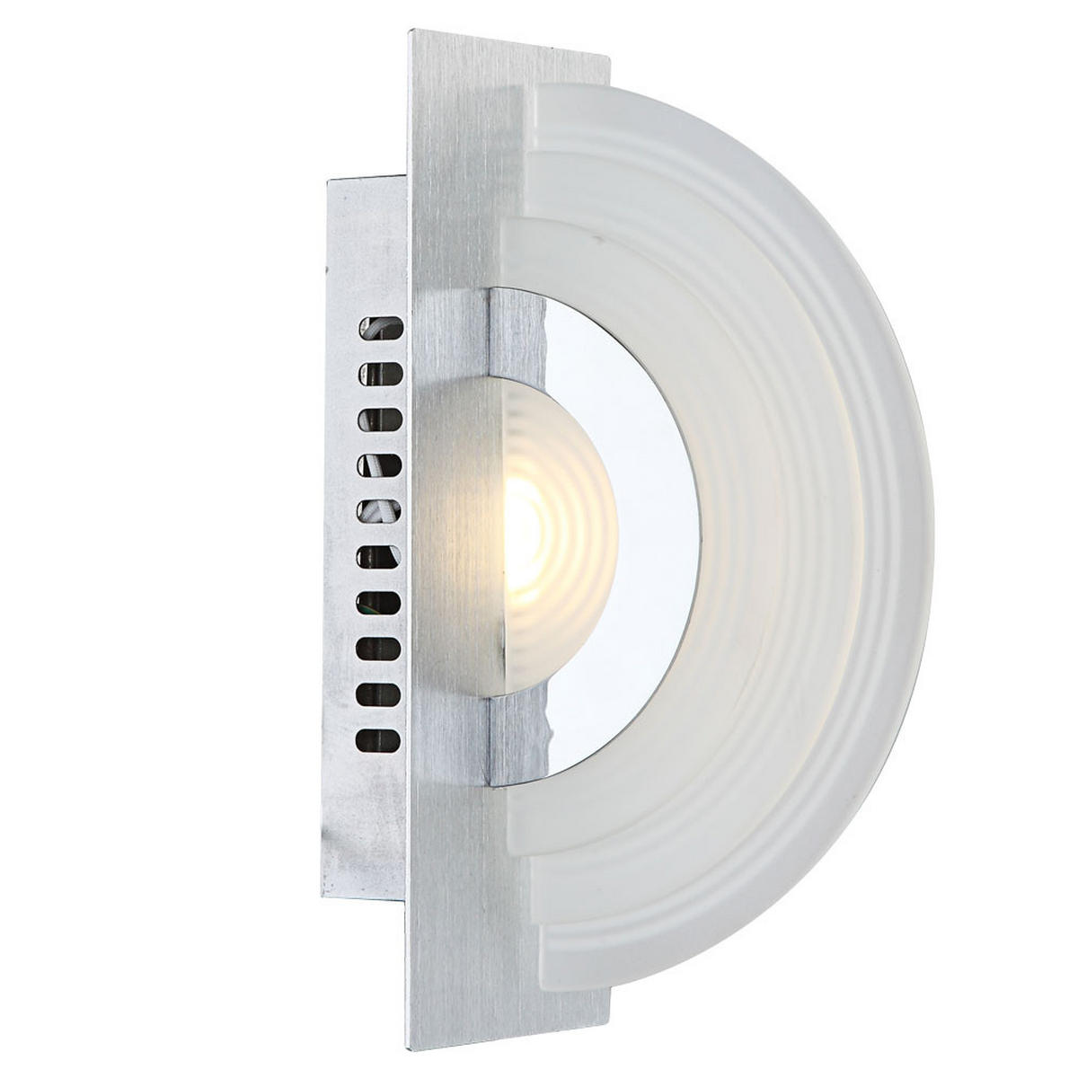 LED WANDLEUCHTE Aluminium Chrom Silber - Silberfarben, Glas (7/13.2/20cm) - Globo Lighting