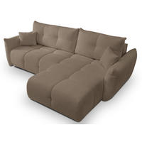 ECKSOFA Caffe Latte BOSE Mit Schlaffunktion Rechts - Beige/Braun, Textil (177/257cm) - Sepro Meble