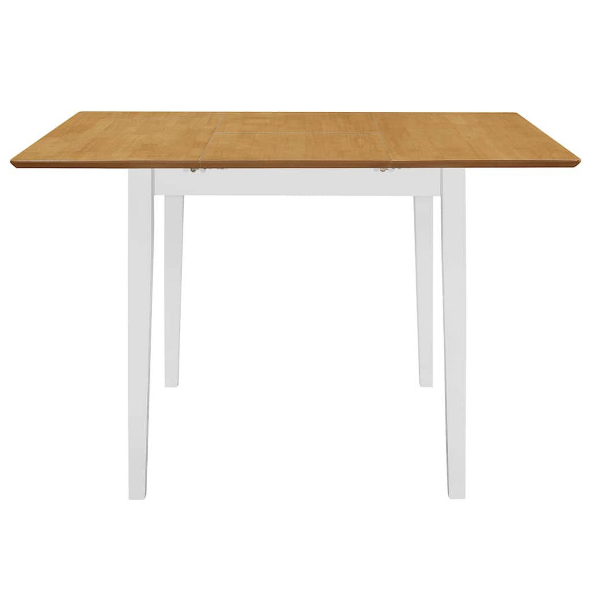ESSTISCH Ausziehbar Weiss (80-120)X80/74 Cm Mdf - Weiß, Holzwerkstoff (120/80/74cm) - vidaXL